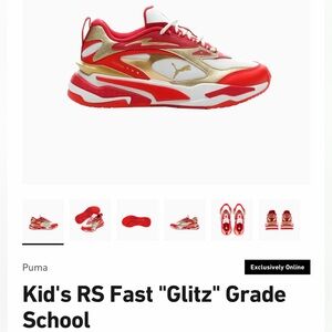 Puma Kid's RS Fast 'Glitz' Sneakers 4.5C